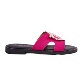 Vinceza Flop da donna a copertura piatta con una decorazione Vincez 17381 Fucsia rosa