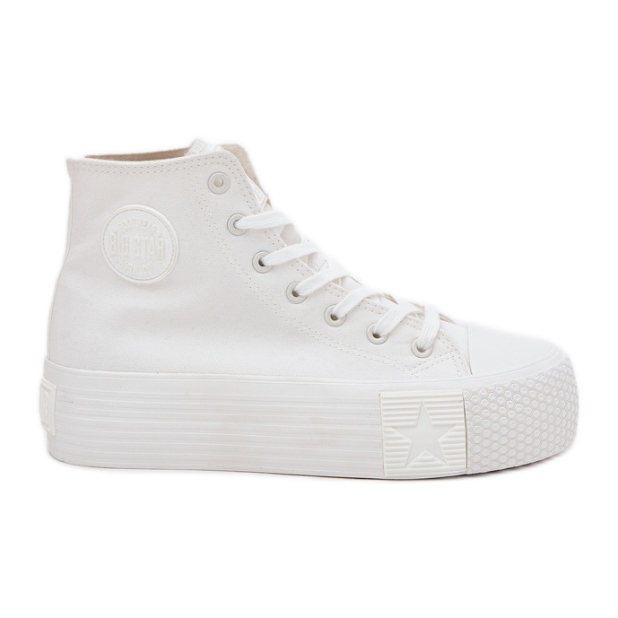 Sneaker femminili sulla piattaforma Big Star RR274743 White bianca