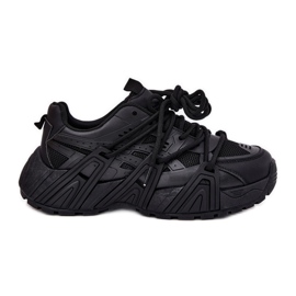 Inna Sneaker femminili con doppio allacciatura nero