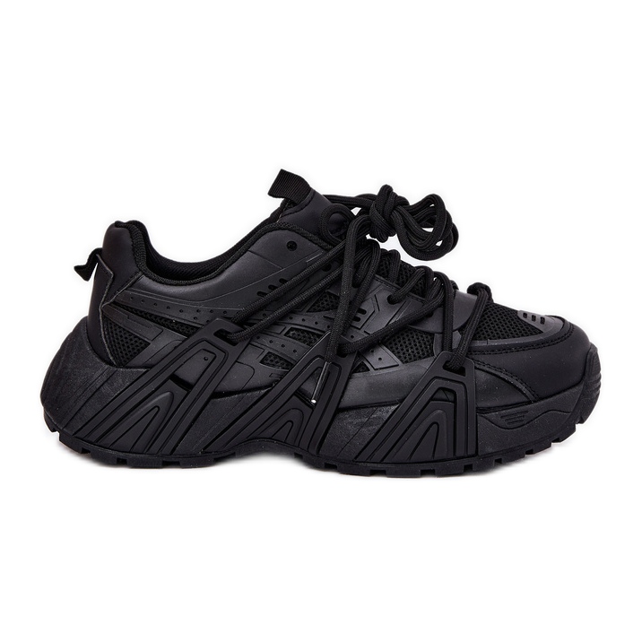 Inna Sneaker femminili con doppio allacciatura nero