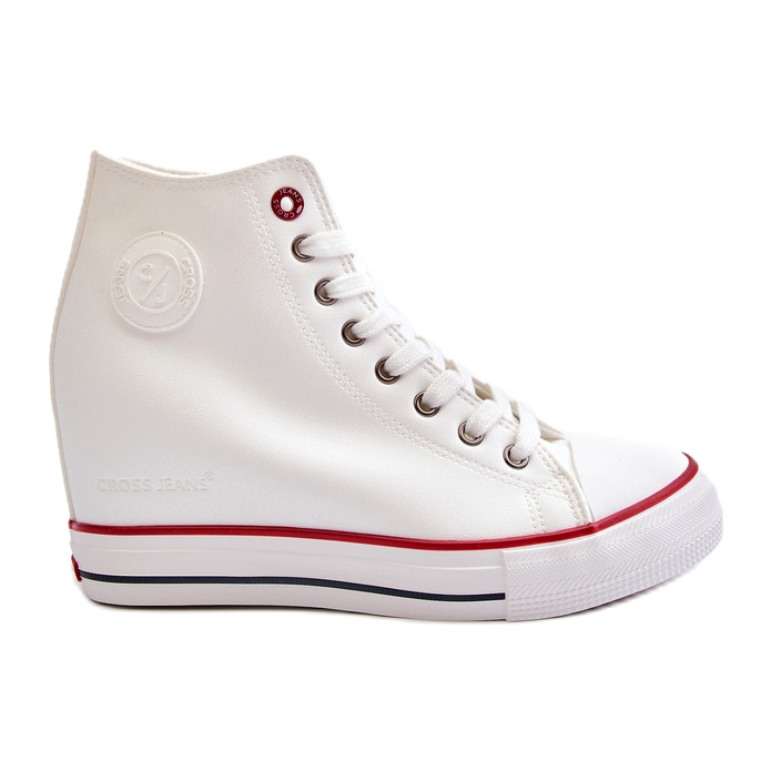 Sneakers con zeppa da donna Cross Jeans NN2R4004 Bianco bianca