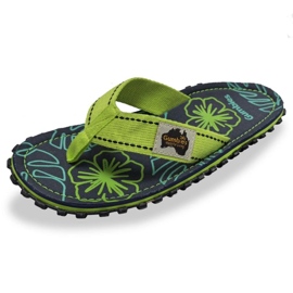 Flip-flops Gumbies Islander Flip-Flops Lime Hibiscus Gu-Fisl148 verde
