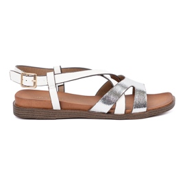 Sandali bianchi piatti Sergio Leone bianco