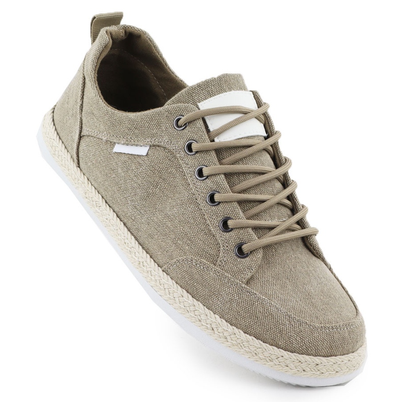 Scarpe da uomo Espadrilles Khaki Nowacki 0017-E beige