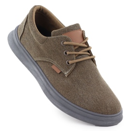 Scarpe casual maschile tessile brown nowacki 1059-h beige