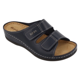 Inblu, flip in pelle femminile -flip 158d001 blu navy