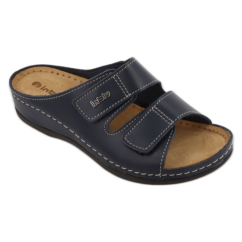 Inblu, flip in pelle femminile -flip 158d001 blu navy