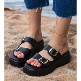Flip black Flip con morsetti su strisce nero