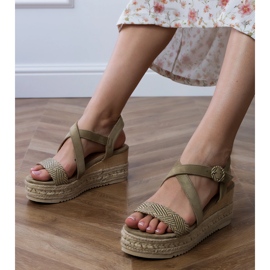 Espadrille verdi su Wedge verde
