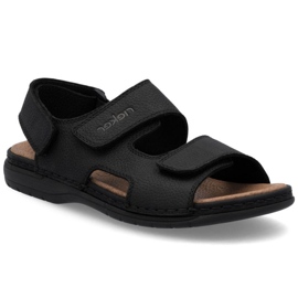 Sandali maschili Rieker 25558-01 Nero