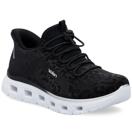 Scarpe sportive femminili Rieker M6066-01 Black nero