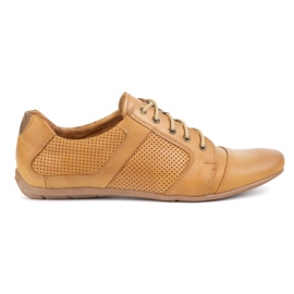 Scarpe in pelle in pizzo maschile -Polbut C34P ROSSO PERFORTAVATO CHUAND marrone
