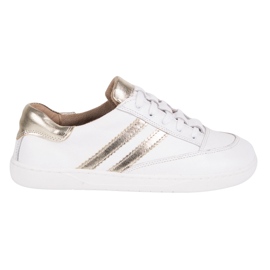 Sneaker Kaia Olivier da donna a piedi nudi - scarpe in pelle bianca