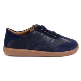 Scarpe in pelle da donna a piedi nudi Olivier Eliza Navy Blue
