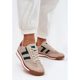 Sneaker da donne basse bombardamento oscuro beige
