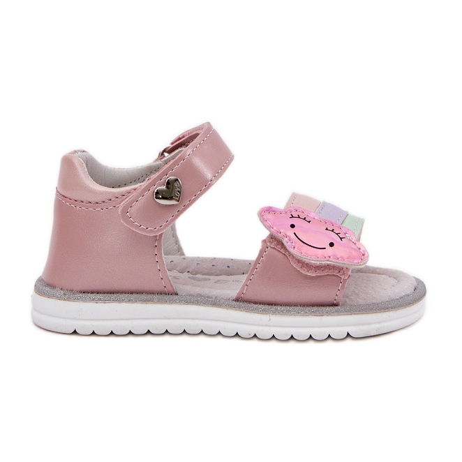 EVento Sandali per bambini fissati con velcro rosa