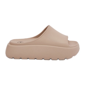 EVento Pantofole di schiuma da donna sulla piattaforma beige
