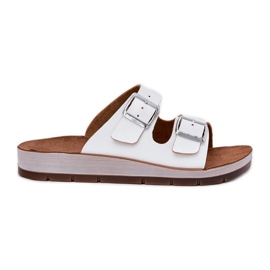 Infradito da donna con fibbia inblu cp000042 bianco bianca