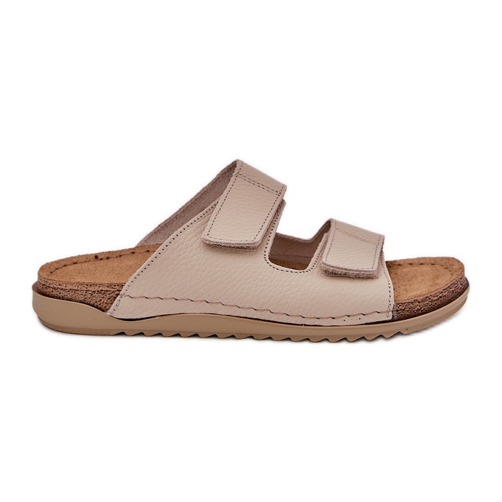 Pantofole in pelle da donna inblu aa0005g beige