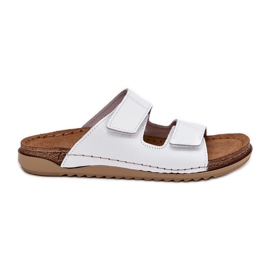 Pantofole in pelle da donna inblu aa0005gu bianco