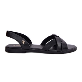 EVento Sandali Bassi Da Donna In Eco Pelle, Colore Nero