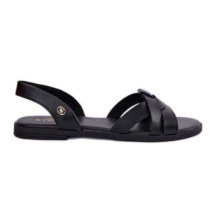 EVento Sandali Bassi Da Donna In Eco Pelle, Colore Nero