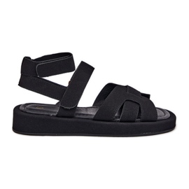Sandali femminili con velcro nero
