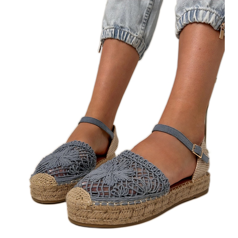Sandali blu espadrile