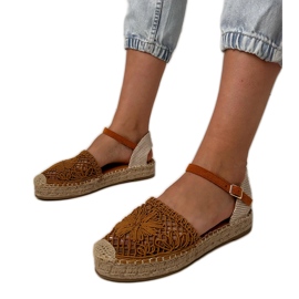 Sandali opentrawork marrone Espadrilles