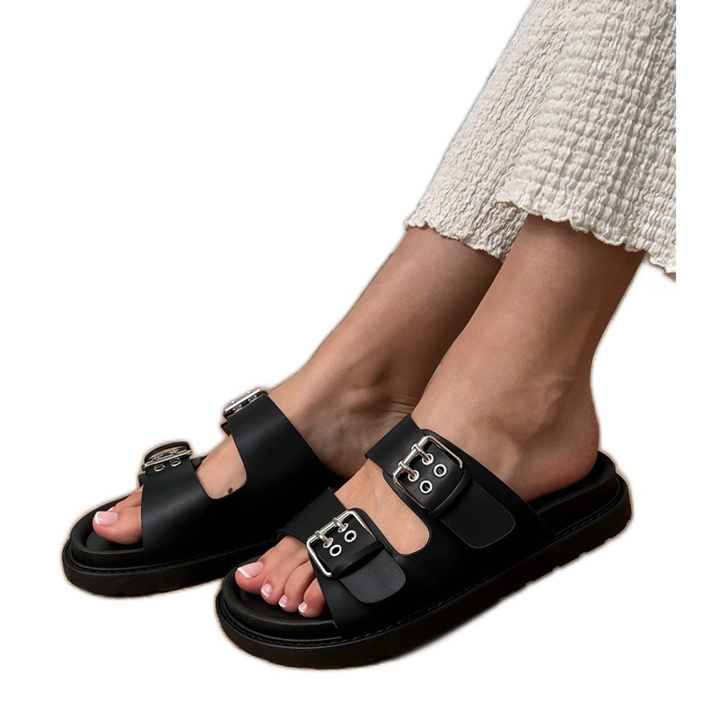 Flip black Flip con morsetti su strisce nero