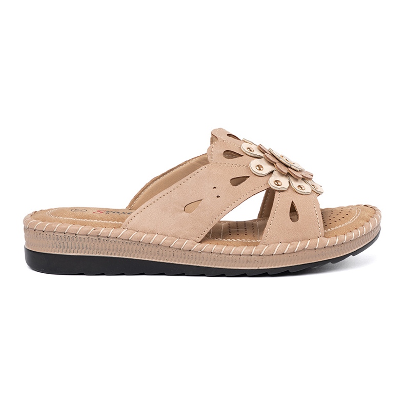 Seastar Pantofole da donna rosa con un fiore decorativo