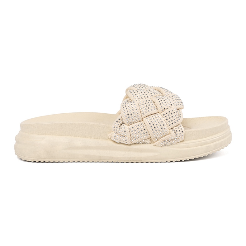 Seastar Flip di beige leggero con cristalli