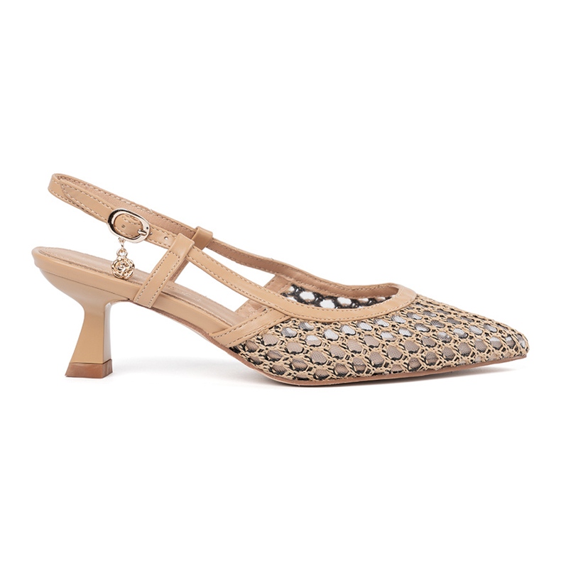 Goodin Pompe aperte a ruote basse beige