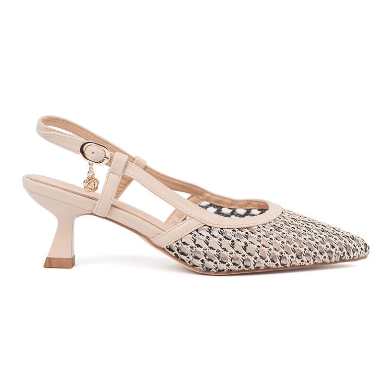 Goodin Pompe aperte a ruote basse beige