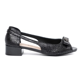 Goodin Scarpe scorrevoli nere con le dita nude nero