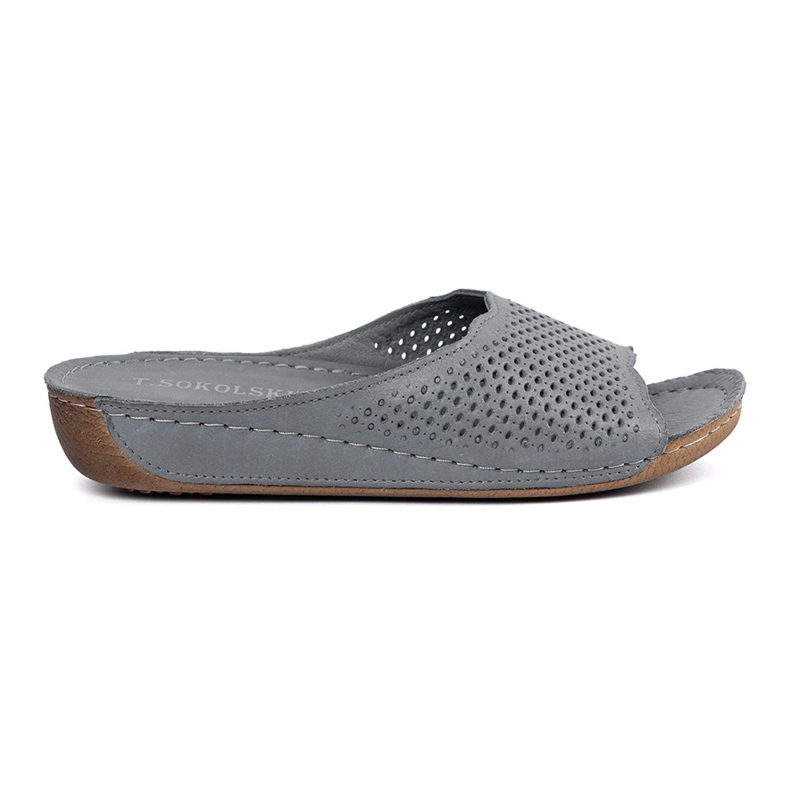 T.Sokolski Flip grigi in pelle grigio