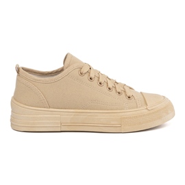 Sneaker da donna a bassa beige
