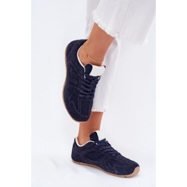 Scarpe sportive femminili con blu scuro ecologio
