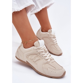 Scarpe sportive femminili con beige ecologio