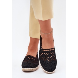 Pizzo di pizzo nero espadrilles