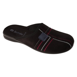 Ciabatte da uomo Inblu con fantasia geometrica 155M026 nero