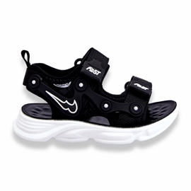 Sandali con velcro Tobias Boys in bianco e nero