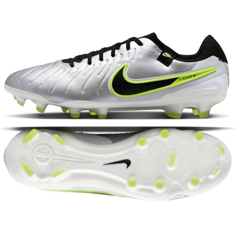 Nike Tiempo Legend 10 Pro FG DV4333-001 SCARPE DELLA COLLIO d'argento