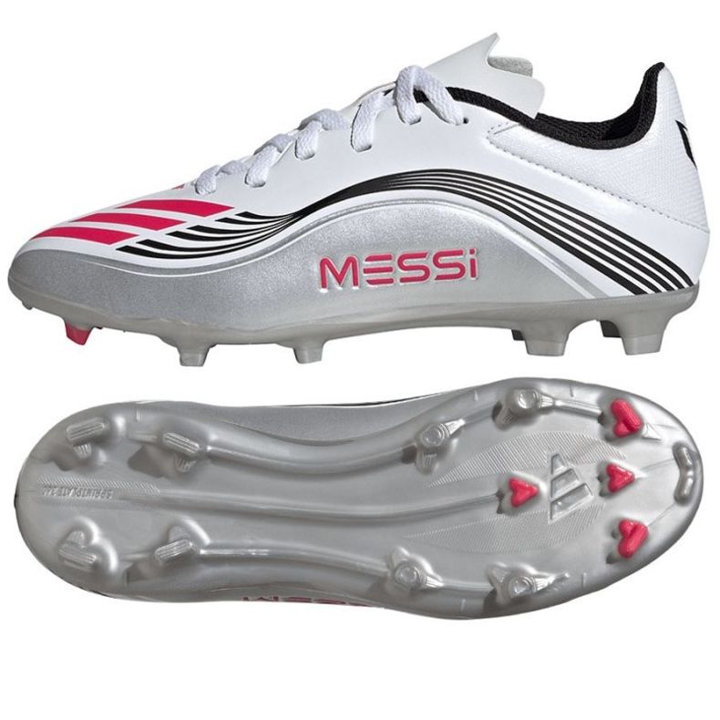 Adidas F50 Messi League FG/MG JP7454 SCARPE DI COLLIO bianca
