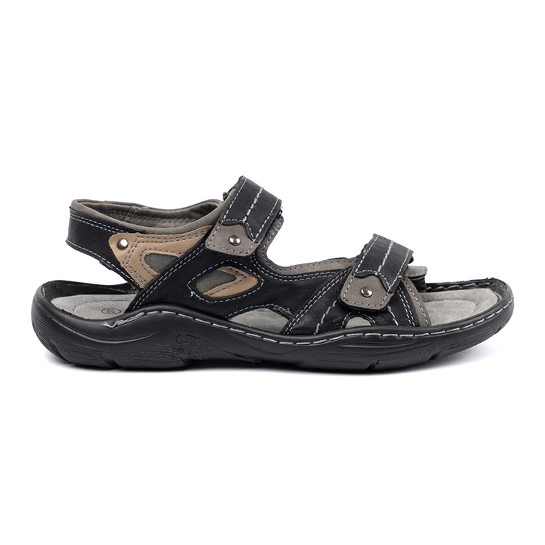 Sandali in chiusura strappo nero