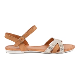 Sandali lucidi beige