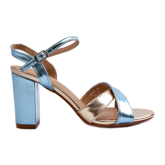 Seastar Sandali tacco alto in ecopelle Blu e Oro Abilica
