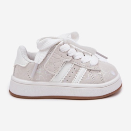 Scarpe sportive con sneaker per il cuore dei bambini bianco