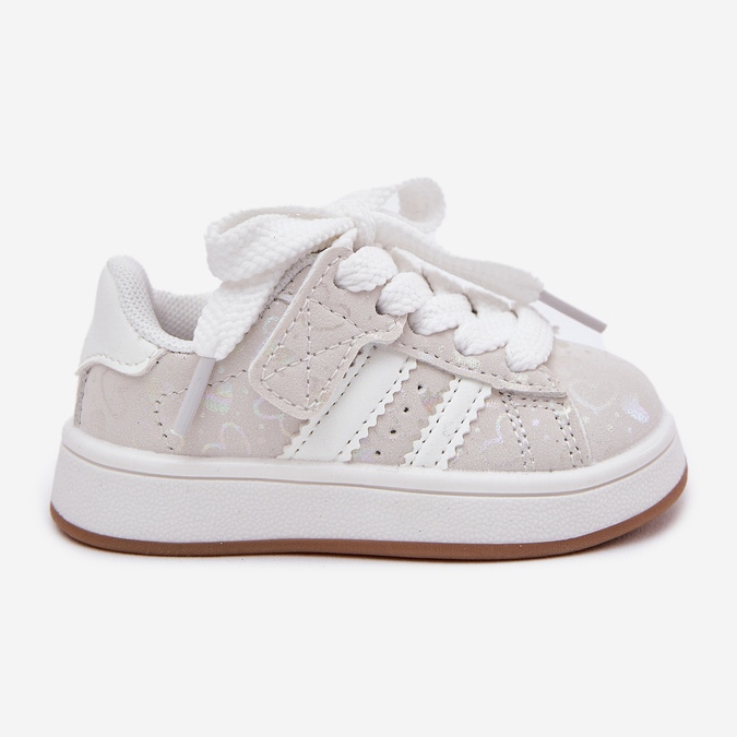 Scarpe sportive con sneaker per il cuore dei bambini bianca
