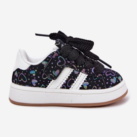 Sneaker sneaker scarpe sportive con cuori neri nero